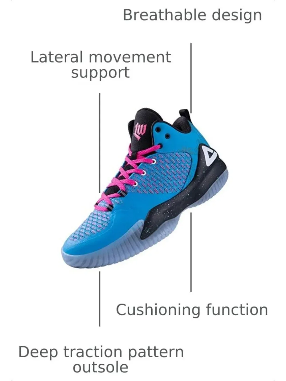 Men's Palette Paris Lou Williams Streetball Outdoor Breathable Basketball Shoes